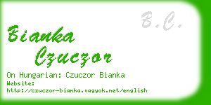 bianka czuczor business card